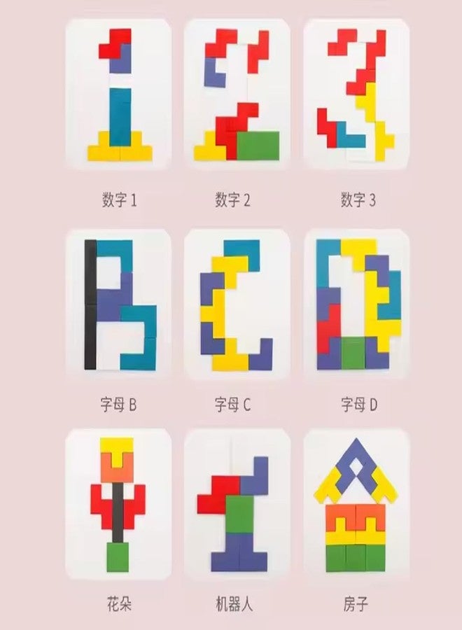 توب هافين لعبة الذكاء TOPHAVEN، لعبة مكعبات خشبية، لعبة ألغاز لتنمية الذكاء، لعبة مطابقة الأشكال الخشبية، مكعبات مربعة ملونة، ألعاب ألغاز الأرقام والحروف الأبجدية - Image 4